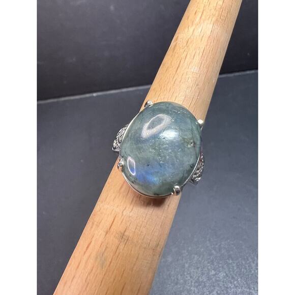 NEW Labradorite stainless steel ring size 7 - Picture 12 of 16